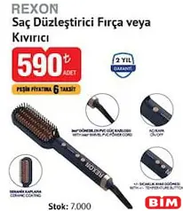 REXON SAÇ DÜZLEŞTİRİCİ FIRÇA VEYA KIVIRICI